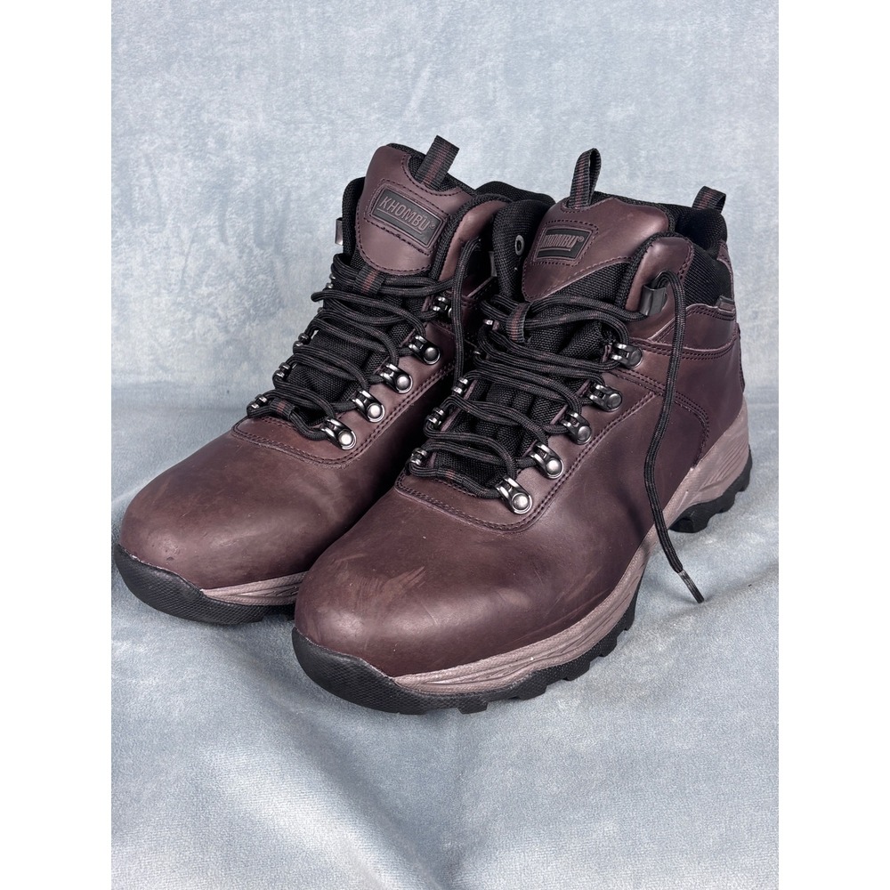 Khombu Ravine Mens 9 Brown Leather Thinsulate Insulated Hiking Boots 1049226